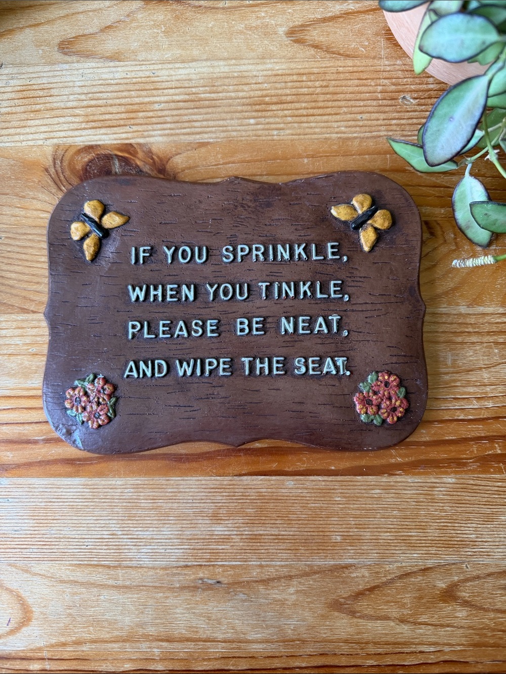 Vintage Bathroom Sign